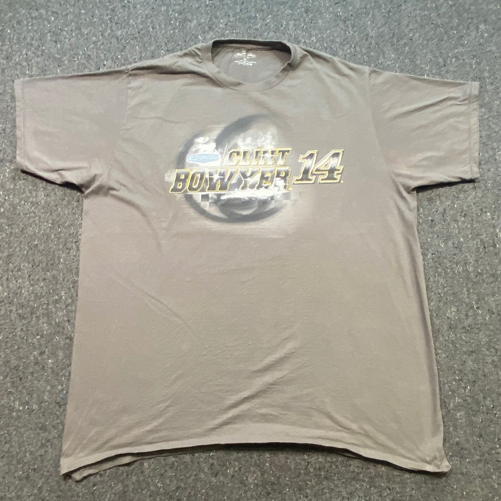 Stewart Haas Racing Clint Bowyer 14 TShirt Sz 2XL Mens Gray NASCAR Graphic Tee